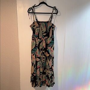 Torrid Tropical Print Maxi Rayon Tiered Dress